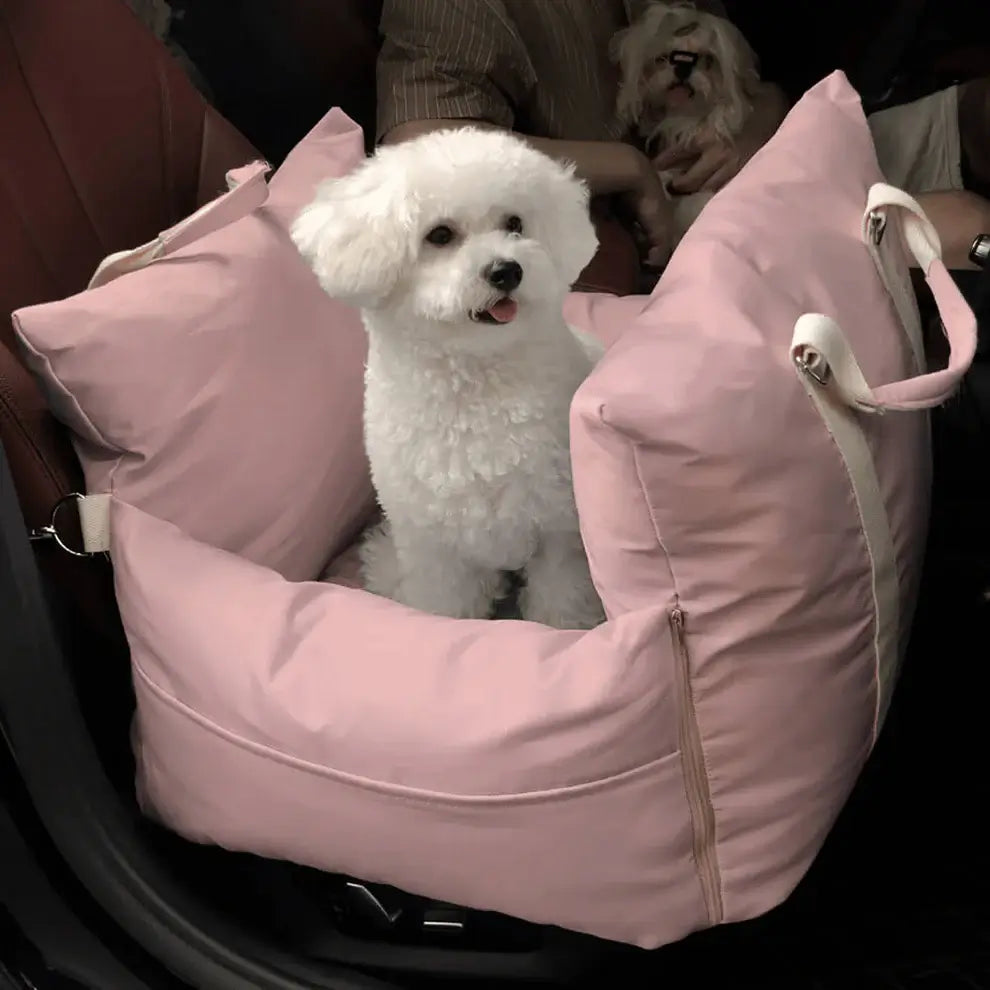 rose - Porte chien antidérapant, siège de voiture, contrôle Central,  sécurisé, accoudoir de voiture, Booster petit lit pour chien, chiot, chenil  de voyage
